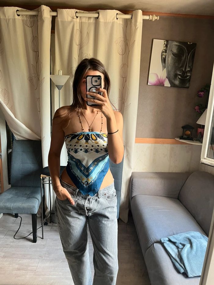 Carré à nouer vintage grunge Ibiza Summer