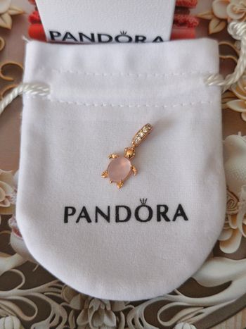 Charm Pandora tortue rose gold