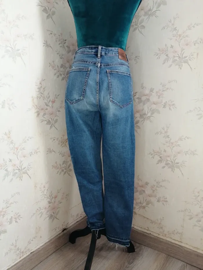 Jeans skinny bleu délavé et déchiré aux chevilles / don't call me jennyfer / (44) - photo numéro 6