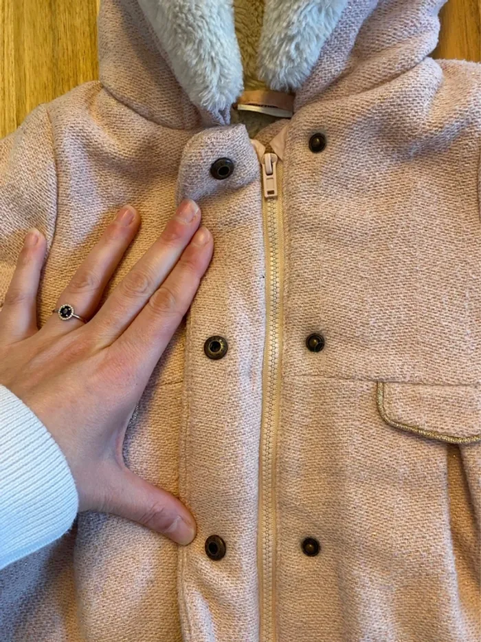Manteau fourrure polaire rose et or tape a l’œil - photo numéro 4