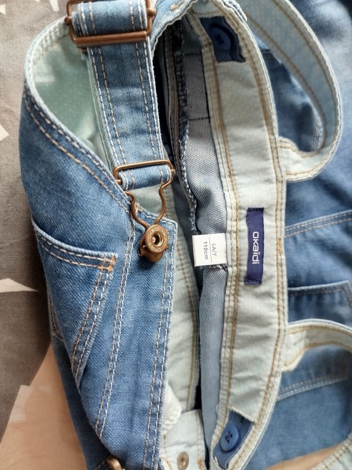 Salopette short en jean 5 ans - photo numéro 4