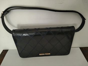 Pochette sac à main berma paris cuir peau de serpent
