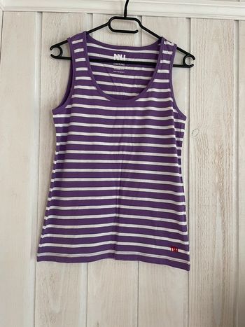 Débardeur rayé violet - Dorotennis - M