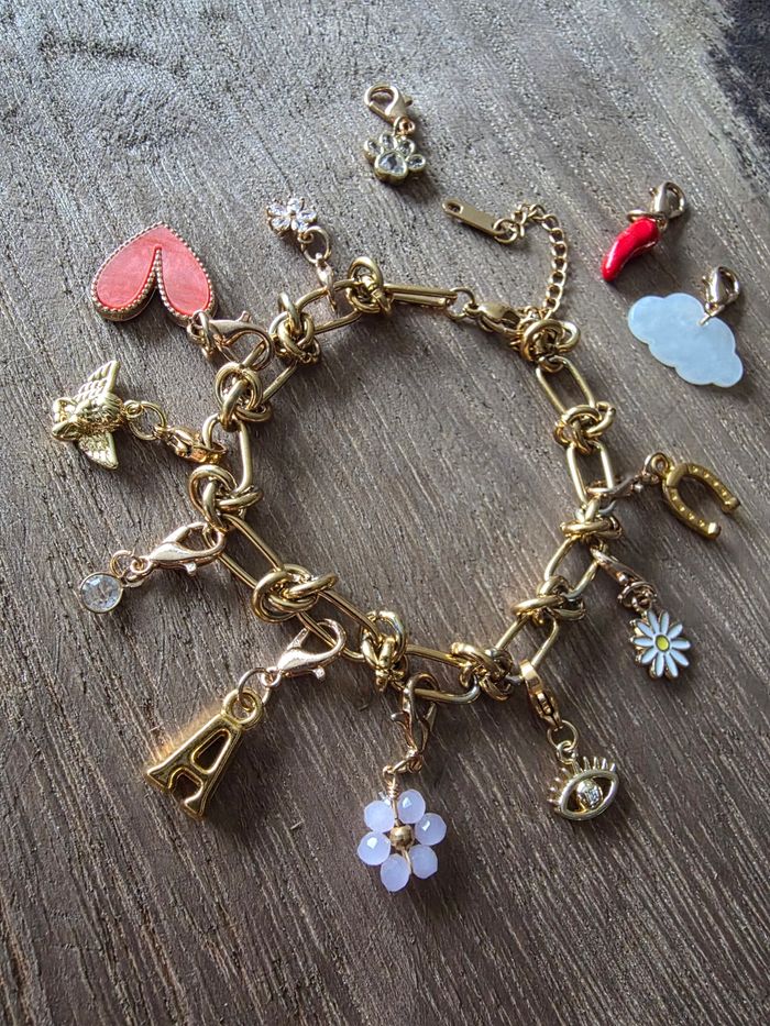 Bracelet Charms Doré ' - photo numéro 2