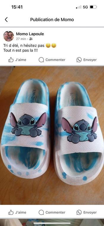 Claquettes stitch taille 39
