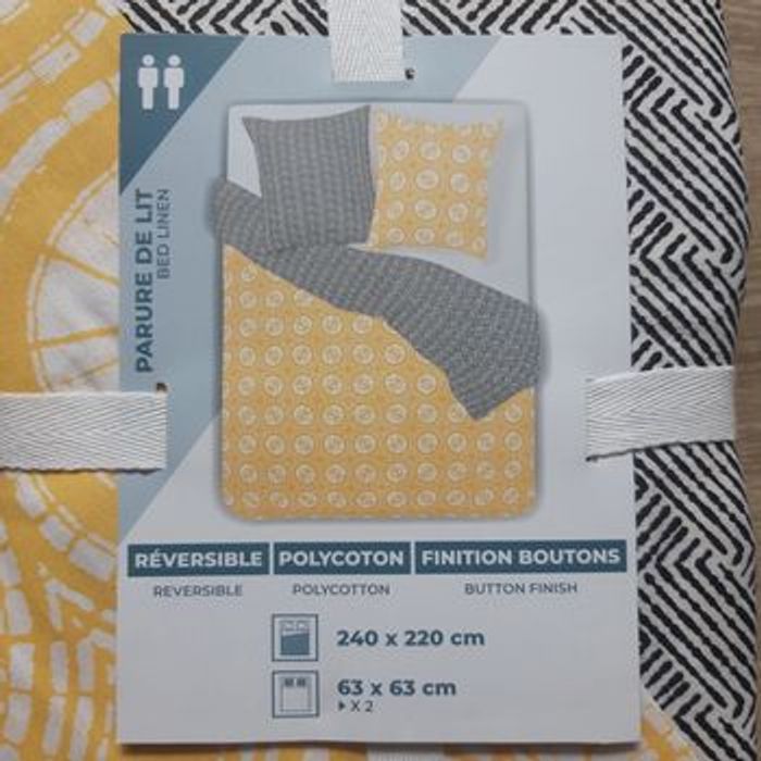 Parure de lit 2 personnes 240x220cm l'incroyable NEUVE - photo numéro 4