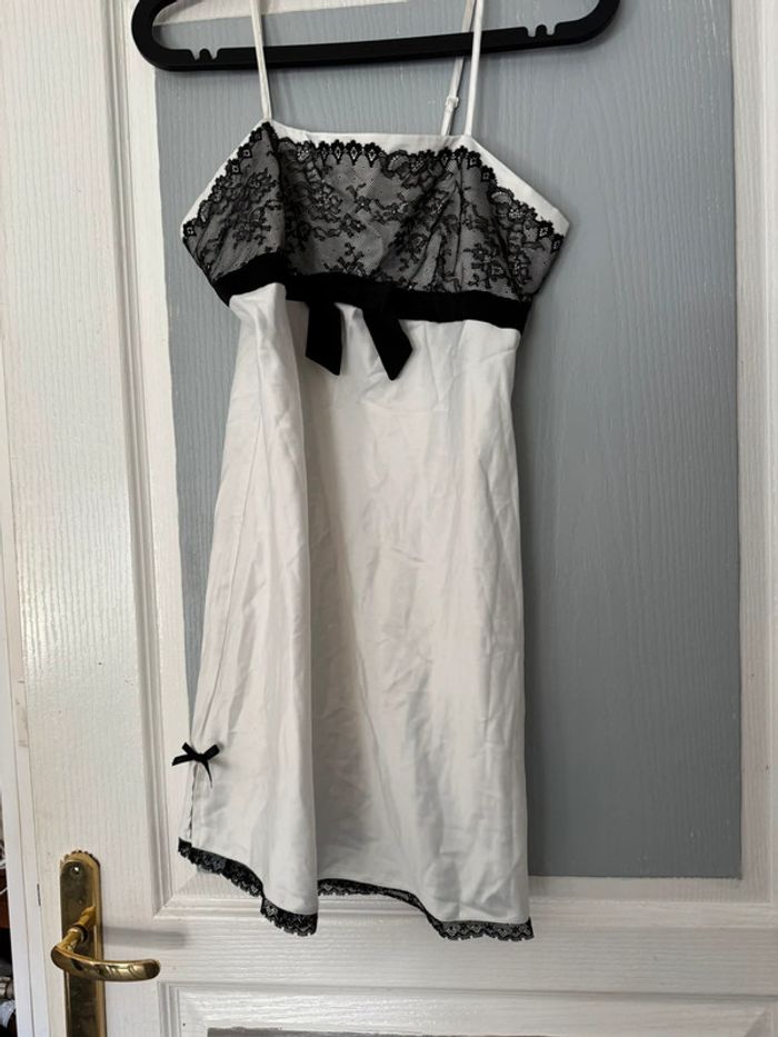 Nuisette etam femme 40 dentelle noeud noir
