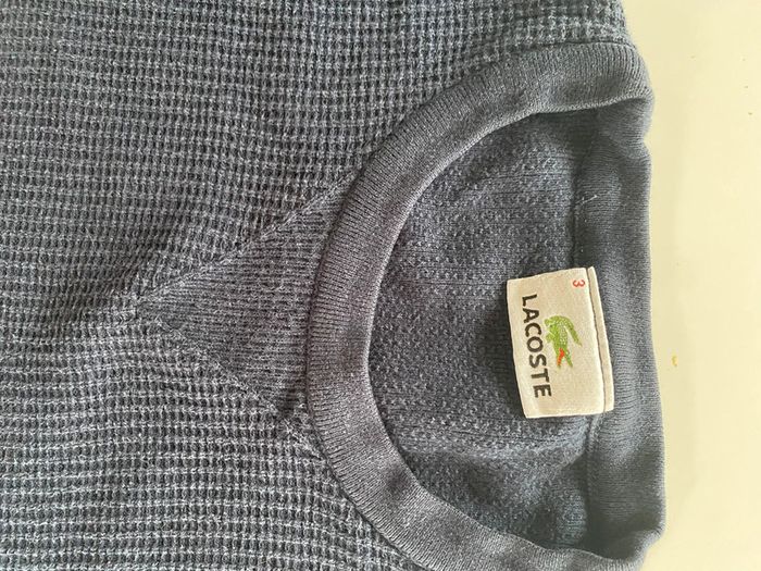 Pull Lacoste nid d abeille col rond - photo numéro 8