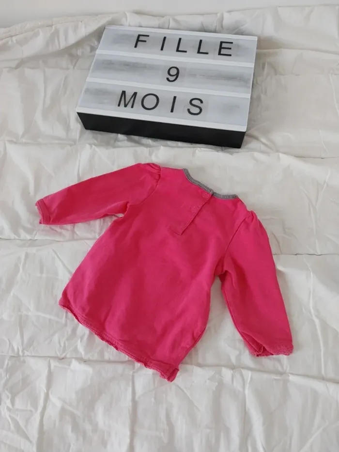 Tee-shirt manche longue fille 9 mois Orchestra - photo numéro 2