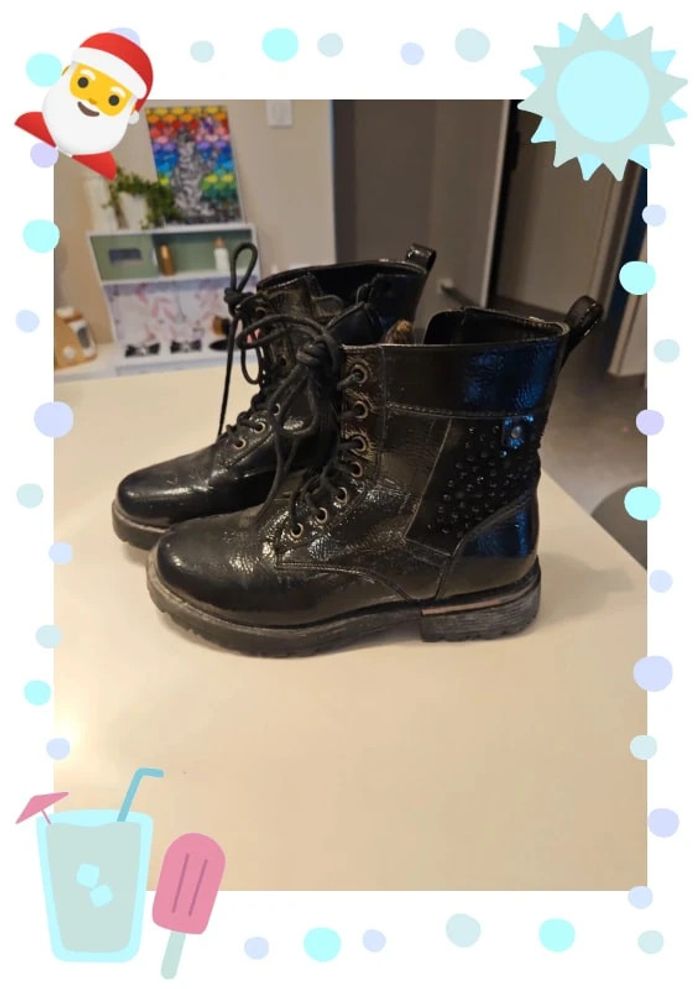 Chaussures bottines vernis fille 34 - photo numéro 2