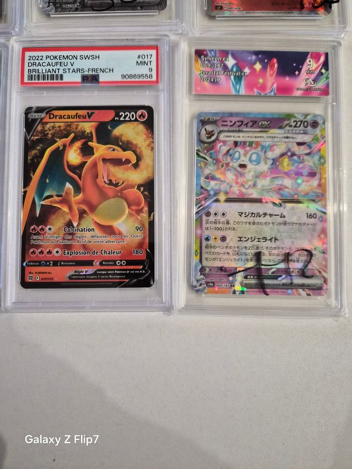 Lot de 7 cartes Pokémon gradées - photo numéro 3