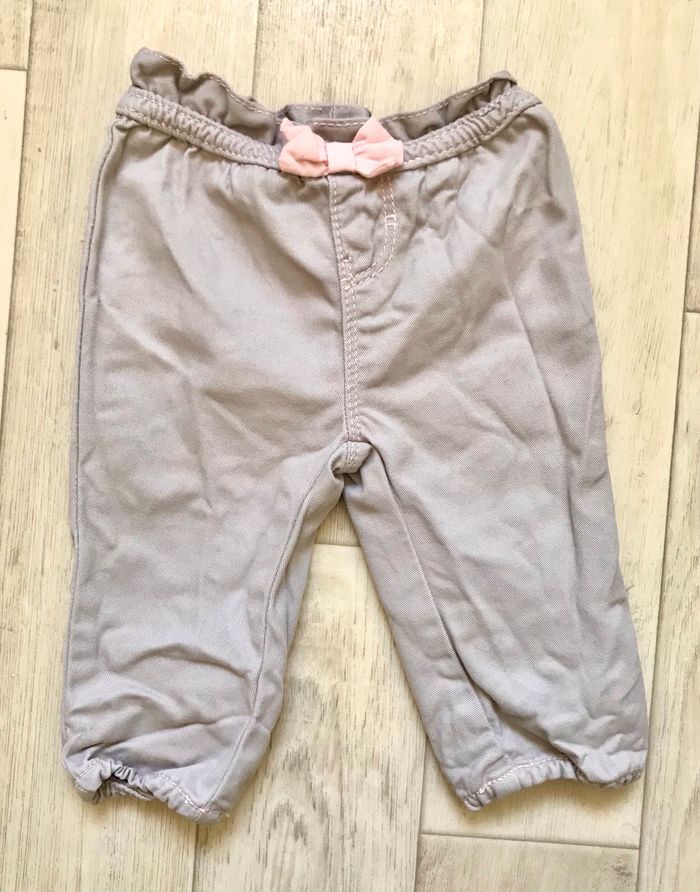 Pantalon toile taupe 3 mois