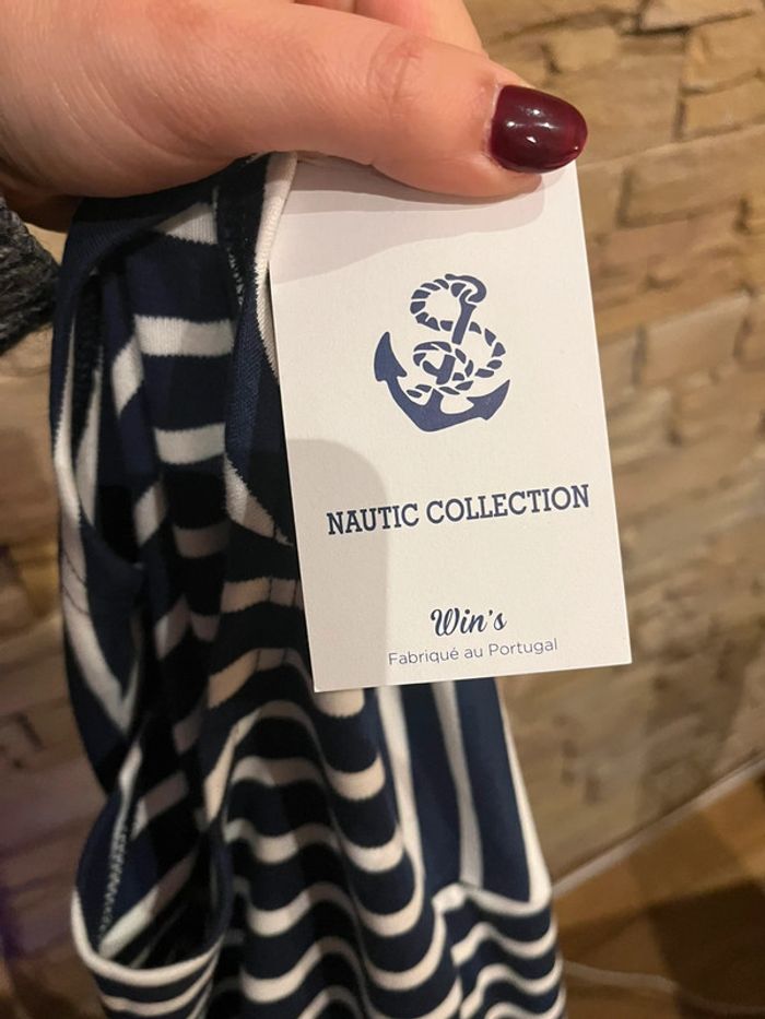 Marinière classique bleu et blanc taille L - photo numéro 6