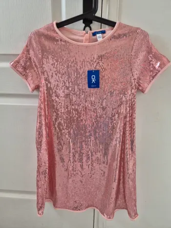 Robe ceremonie sequins rose 10 ans