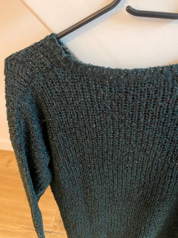 Pull vert paillettes Primark - photo numéro 5