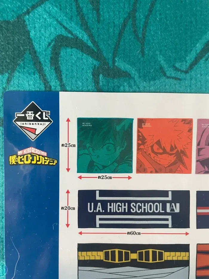 My Hero Academia – Serviette Izuku Midoriya Ichiban Kuji Fight On! 25 x 25 cm - photo numéro 2