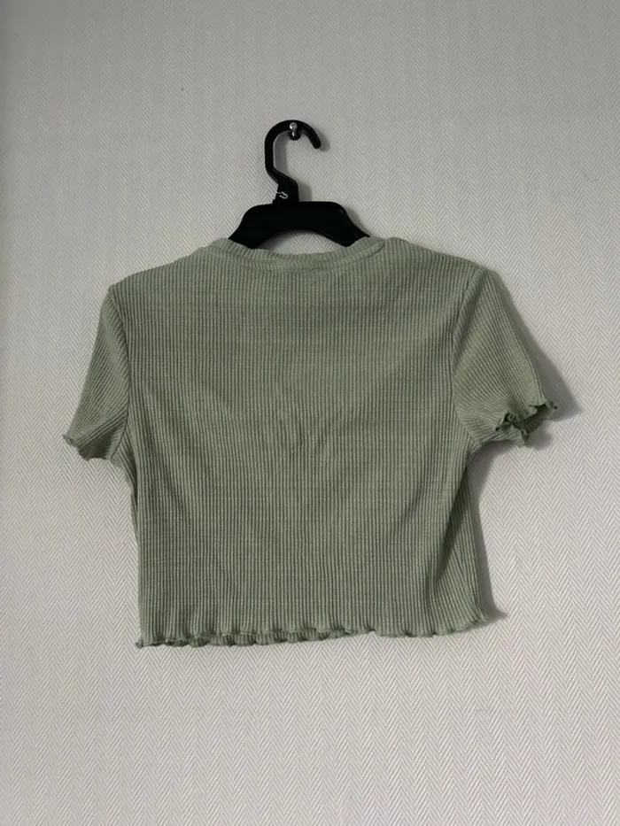 T-shirt crop top vert - photo numéro 2