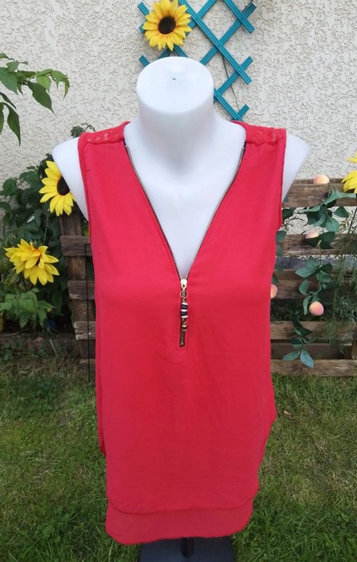 Tunique sans manche légèrement transparente - mesures dans l'annonce - photo numéro 4