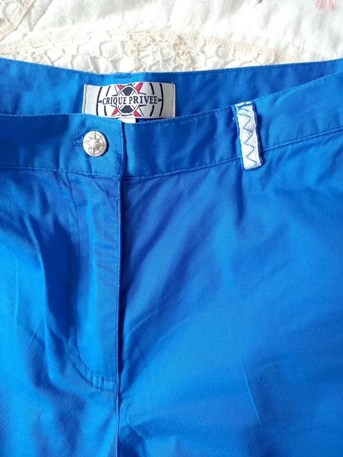 Pantacourt bleu très stylé - photo numéro 4