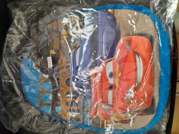 sac a dos cars disney style velours couleurs bleu