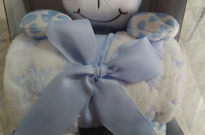 Peluche avec couverture pour bébé - photo numéro 3