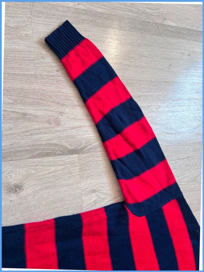Pull torsadé Femme Chaps Rouge et Bleu marine Taille L - photo numéro 15