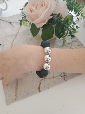 Bracelet fantaisie vert en perle