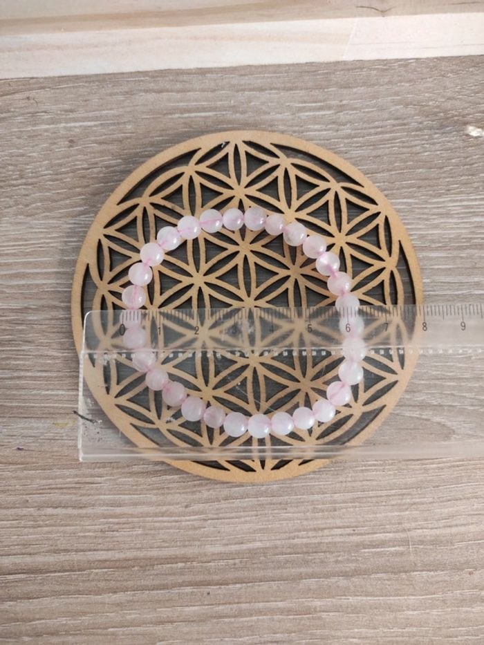 📿 Bracelet en quartz rose – Perles 6 mm (élastique) - photo numéro 4