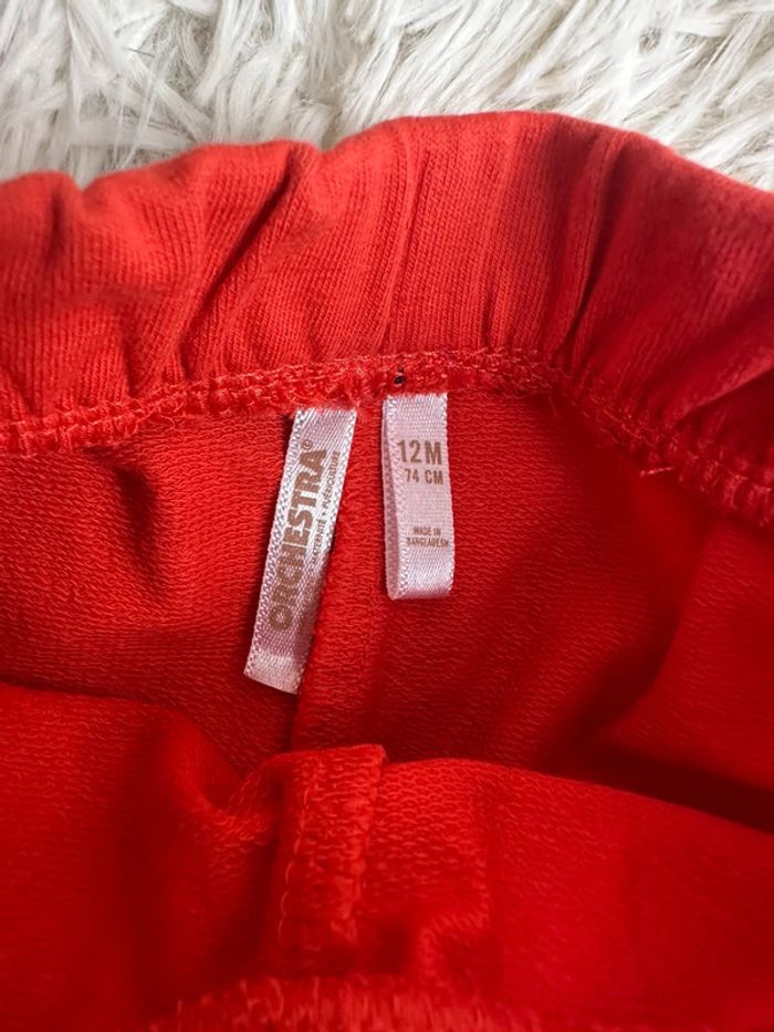 Short rouge orchestra taille 12 mois - photo numéro 3