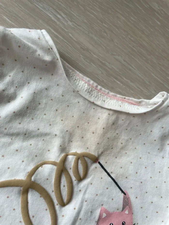 t-shirt manche longues chat - 12m - photo numéro 2
