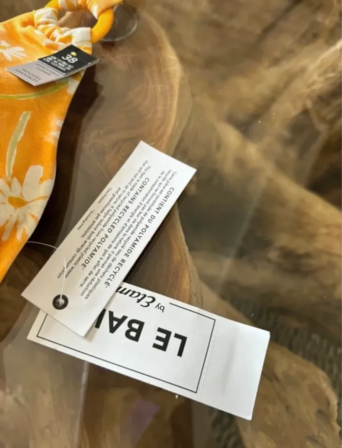 Haut de maillot de bain Etam jaune fleur triangle - photo numéro 5