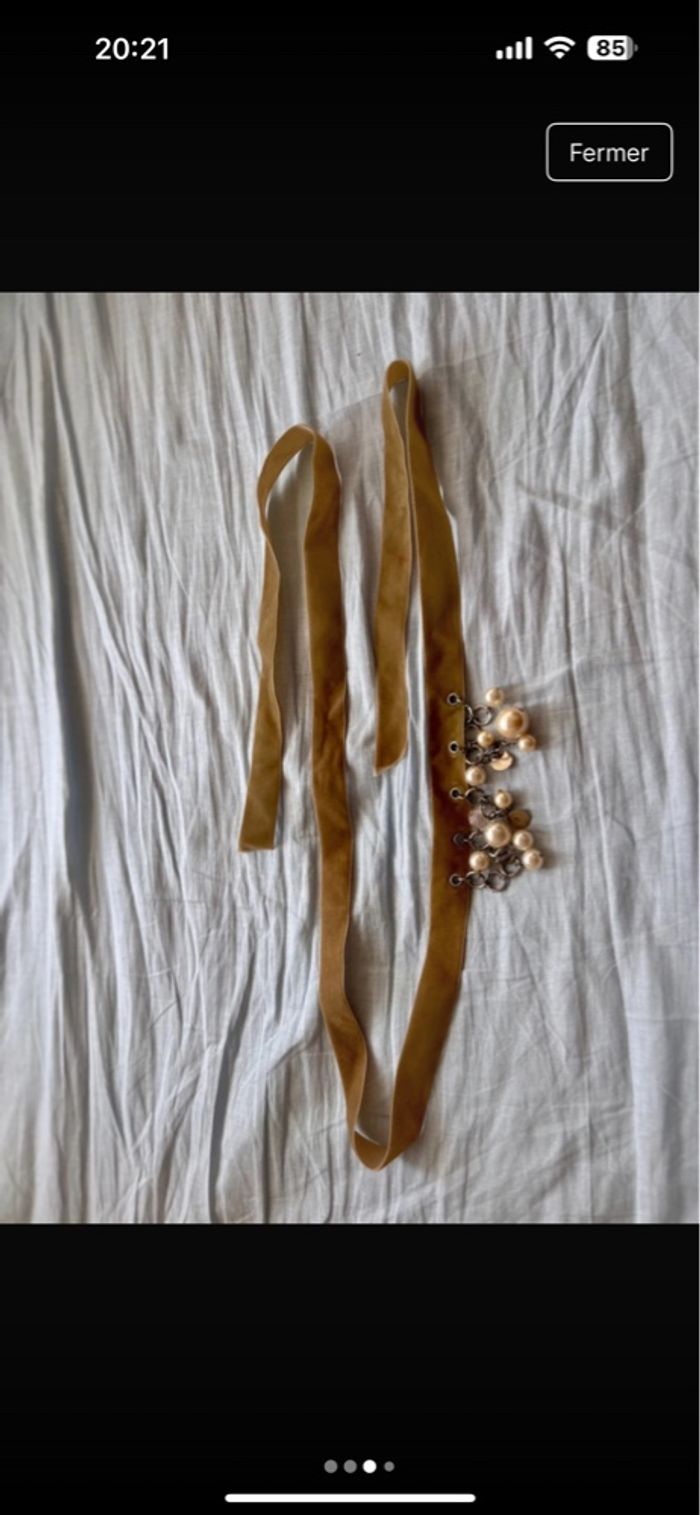 Collier ceinture perles