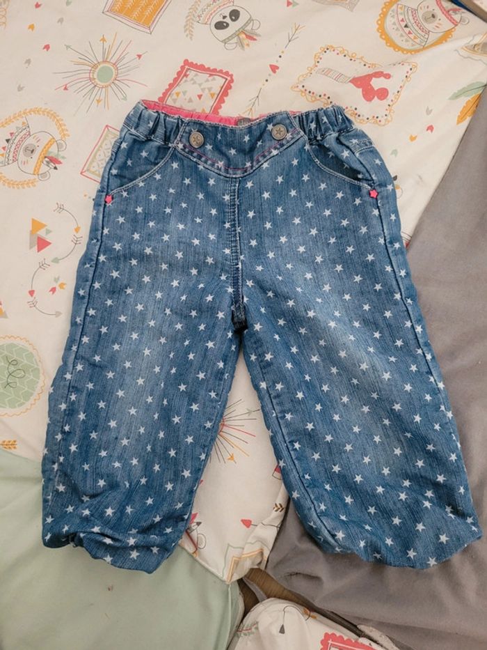 2 pantalons jeans chauds doublés 18 mois - photo numéro 11