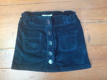 Jupe en velours côtelé bleu marine