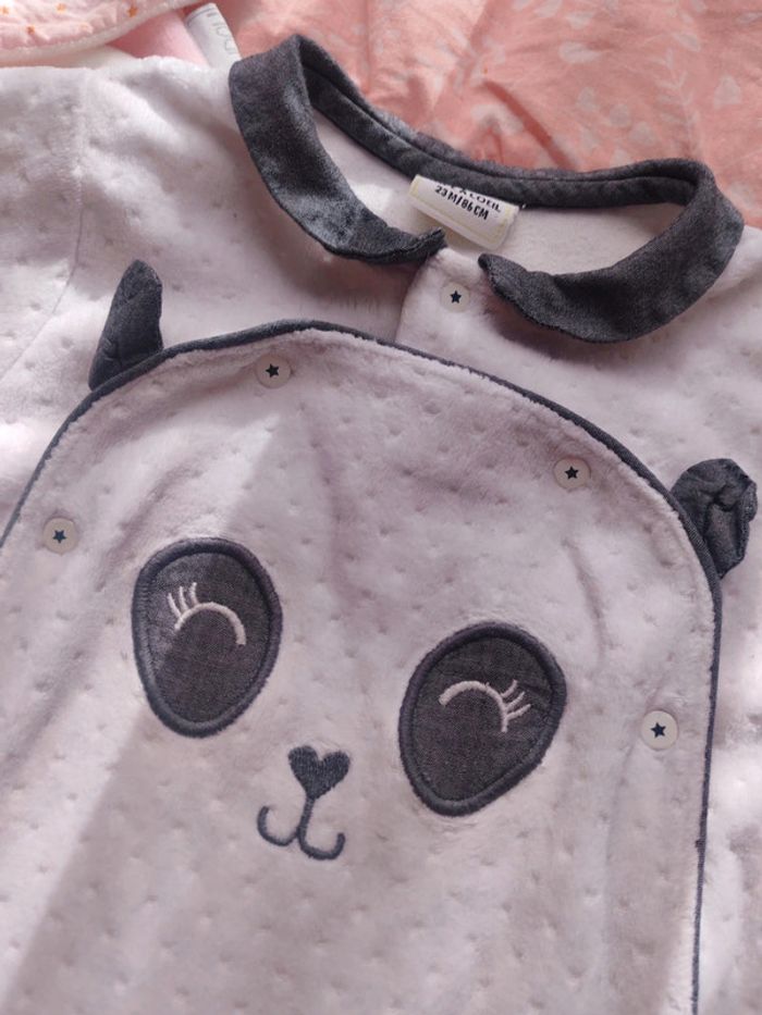 Pyjama / grenouillère velours bébé mixte TAO 23 mois - photo numéro 2