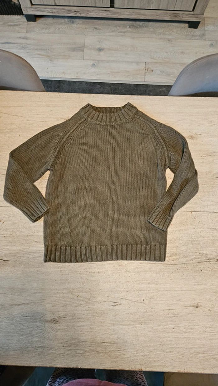 Pull à manches longues Zara Children, kaki, 10 ans - photo numéro 3