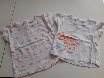 Lot de 2 t-shirts manches courtes 6 mois