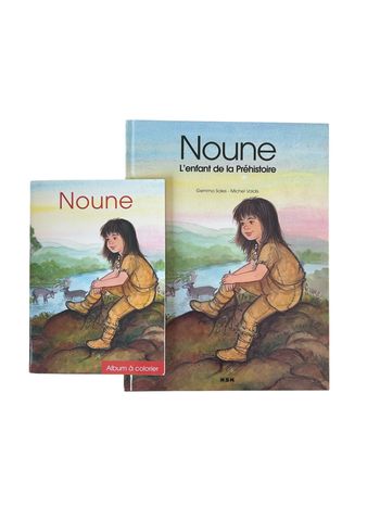 Livre "Noune, l'enfant de la préhistoire" + album à colorier