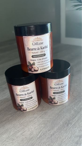 Beurre de Karite non raffinée 100% pure