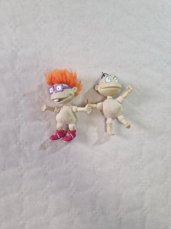 Lot de 2 poupée  / figurine  , des Razmoket  , casse bonbon et la binocle  , Nickelodeon  , 1997/98