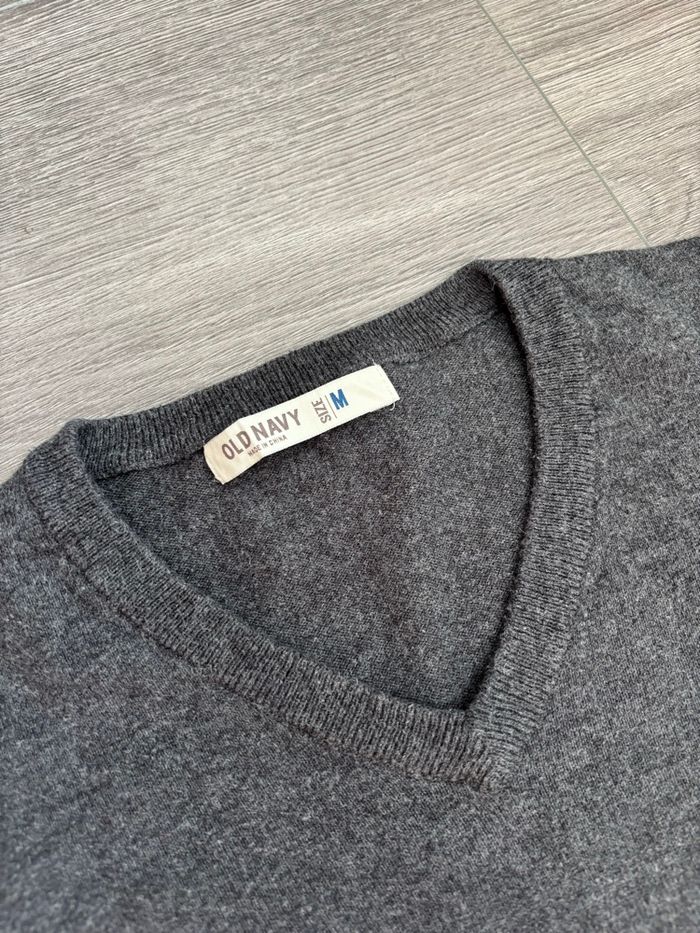 Pull Col V Gris - photo numéro 4