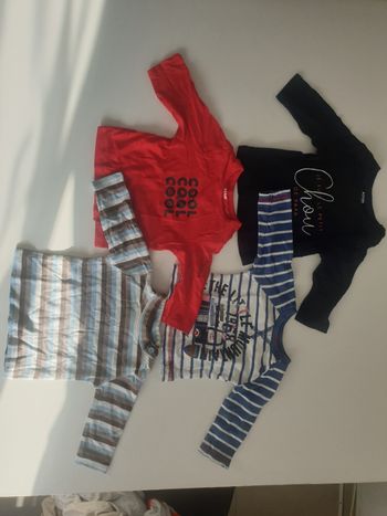Lot de 4 t shirts manches longues