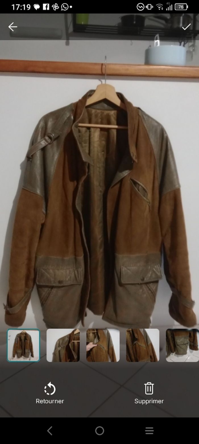 Blouson vintage L bimatière c84