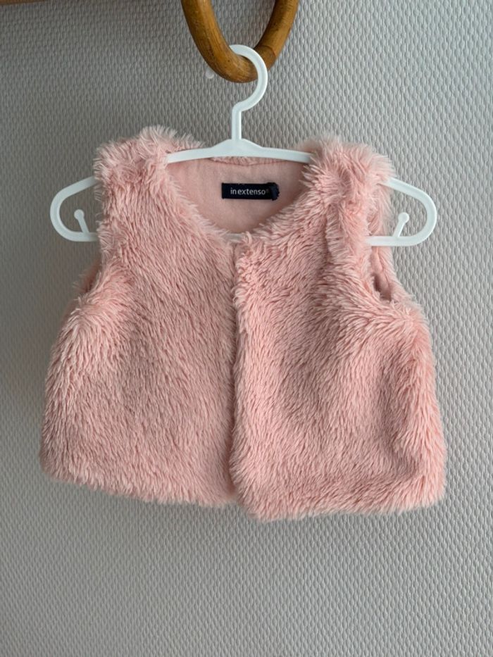 Gilet sans manches rose