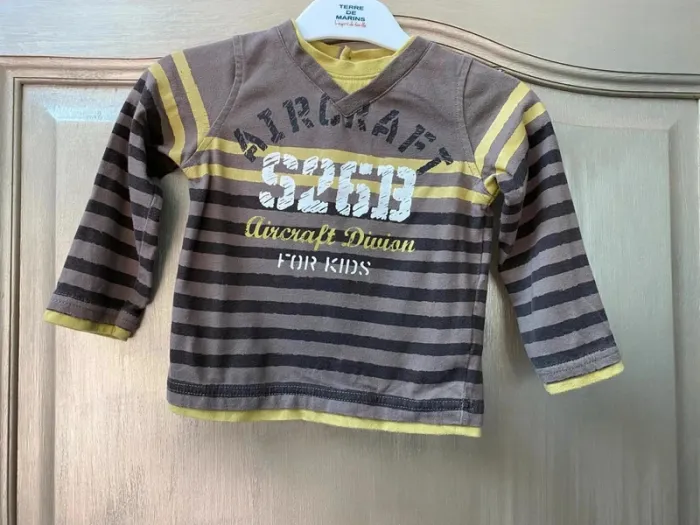 T-shirt manche longue marron 23 mois - photo numéro 2