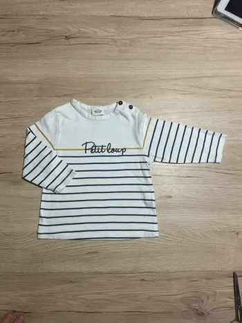 Tee-shirt manche longue rayé hiver bébé garçon 12 mois Tape à l’œil
