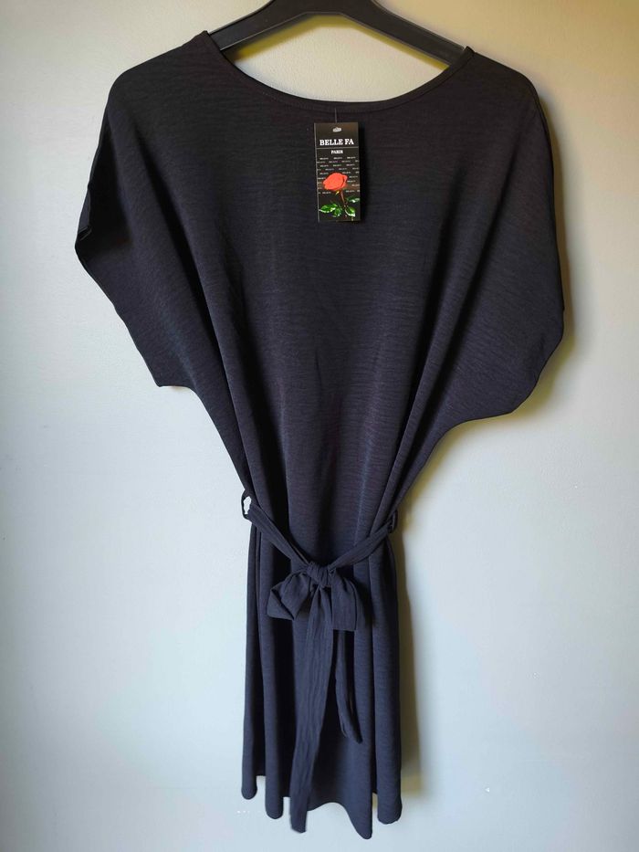 robe d'été avec ceinture noir taille unique du 36 au 44 - photo numéro 1