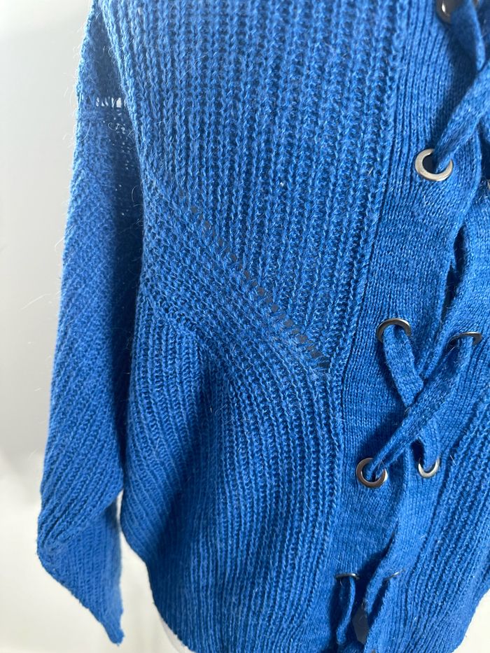 Pull en maille bleu roi lien dans le dos Ichi T34 XS - photo numéro 7