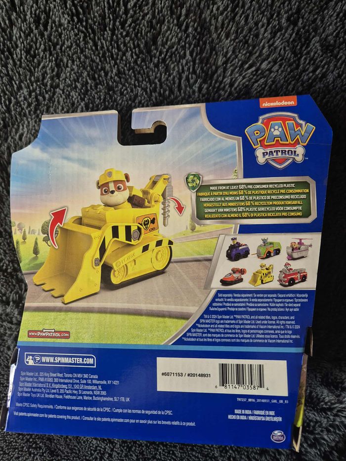Véhicule avec Figurine Rubble Paw Patrol Pat’Patrouille - photo numéro 3