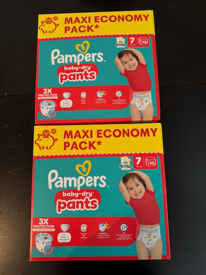 124 couches pampers pants taille 7
